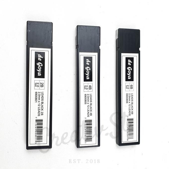 

TERMURAH - de Goya Isi Pensil Mekanik 2.0 Mm Lead black 2B 4B 6B 2.0mm x 12