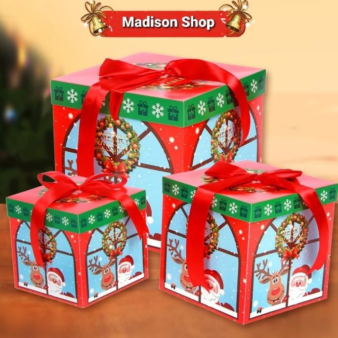 

JHK Box Kado Natal Set 3 Kardus Kotak Kado Natal Christmas Gift Box Murah