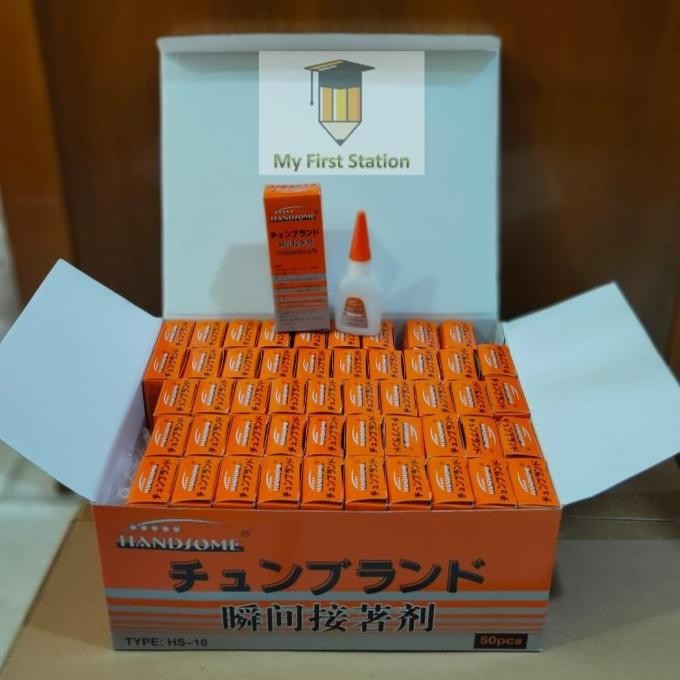 

Lem Super Glue/Lem Korea Handsome - HS 10- 20ml - Harga per box 50 pcs