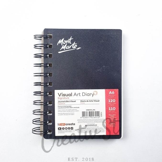 

Mont Marte Visual Art Diary Sketchbook Buku Sketsa A6 120 Sheet 110 GS