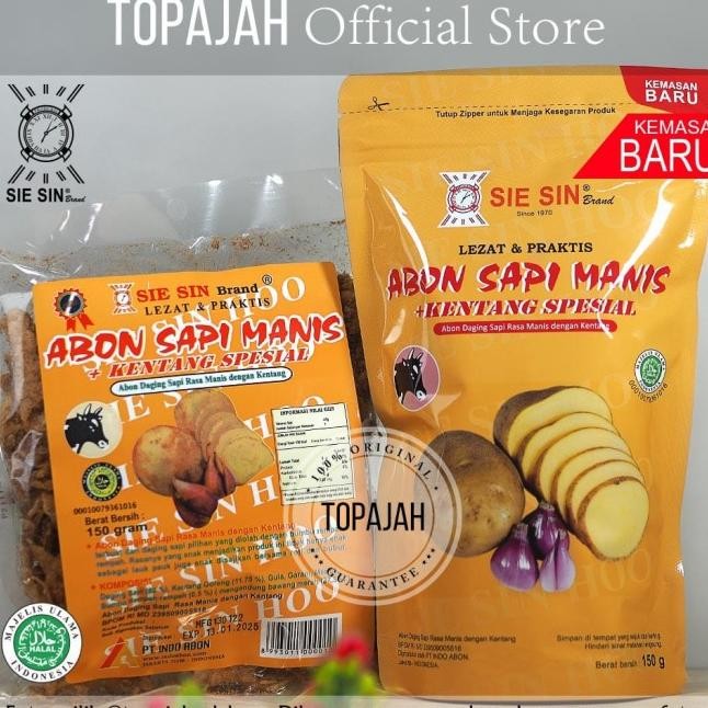 

Abon Sapi Spesial Kentang Manis/Pedas Sie Sin 150Gr Halal. - Pedas