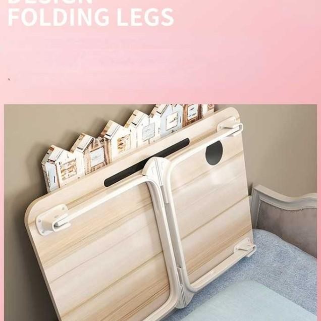 Meja Lipat Taffhome Portable Laptop Lesehan Belajar Bed Table Dgn Laci