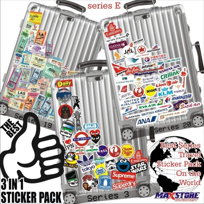 

travel sticker pack 3pack series / the best series travel sticker pack / travel sticker pack / luggage sticker / the best series travel sticker pack / luggage sticker / travel bag sticker / japan sticker / airline sticker / boardingpass sticker