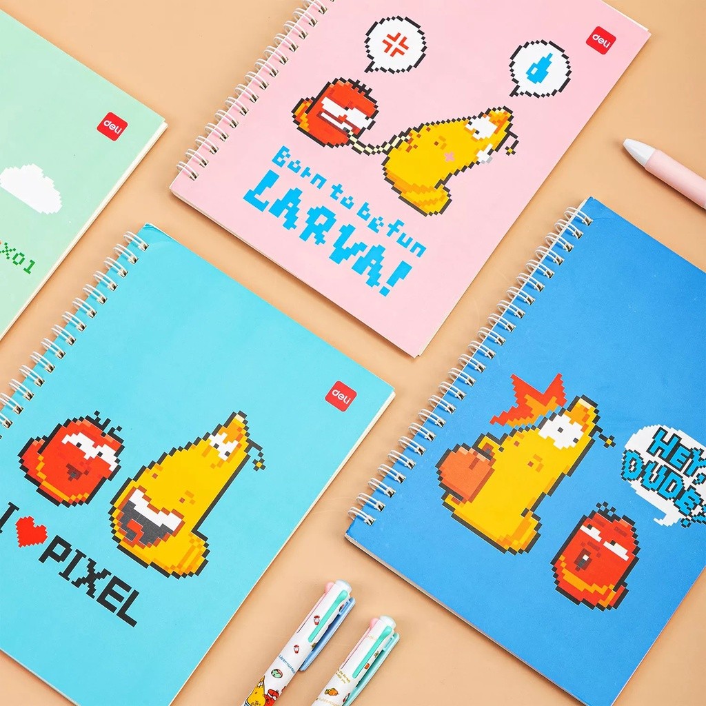 

Deli Larva Spiral Notebook / Buku Softcover Spiral A5 60 Halaman 70gsm ELA560