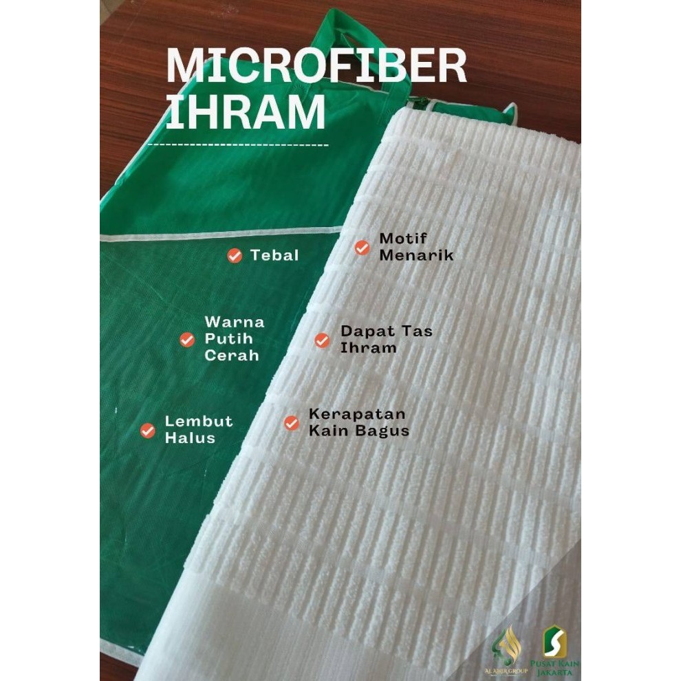 Kain Ihram Pria Dewasa Kain Ihram Microfiber Kain Ihram Premium Halus