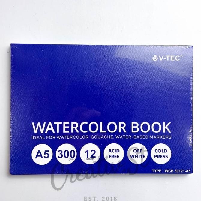 

Watercolor Book Pad A5 300 GSM Cold Press V-Tec