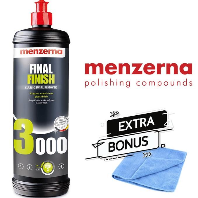 Menzerna 3000 Final Finish 1 Liter, obat mesin poles pengkilap mobil