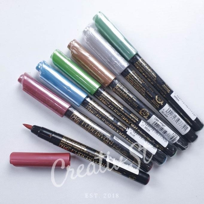

TERMURAH - Kuretake ZIG Fudebiyori Metallic Brush Pen CBK-55MT