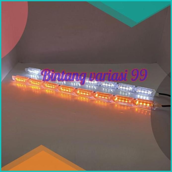 LAMPU LED DRL ALIS CRISTAL 30CM 2 WARNA SEIN RUNNING 11OKTZ4 last stok
