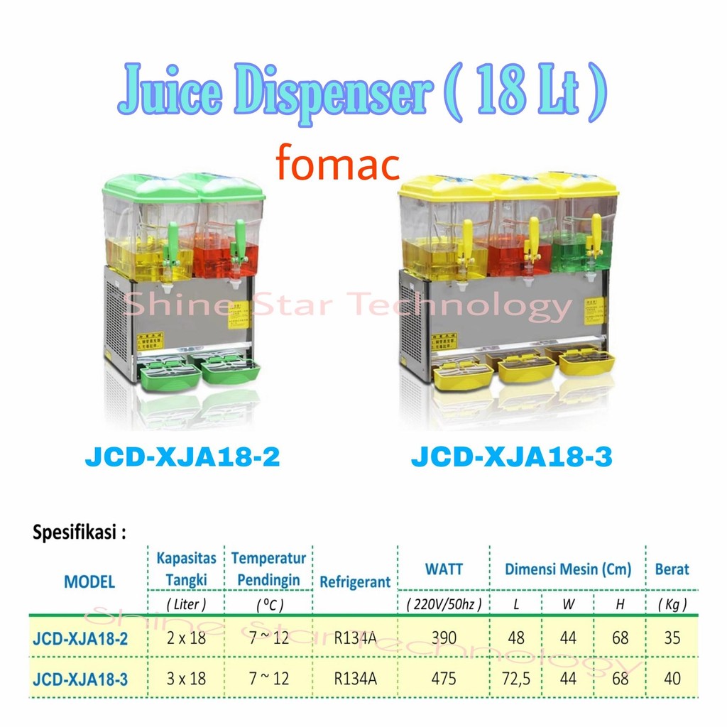 fomac JCD-XJA18-3 Dispenser Jus