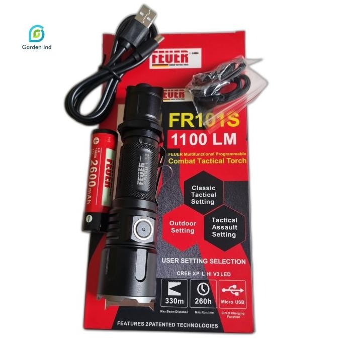 FEUER FR101S 1100 Lumen TACTICAL FLASHLIGHT