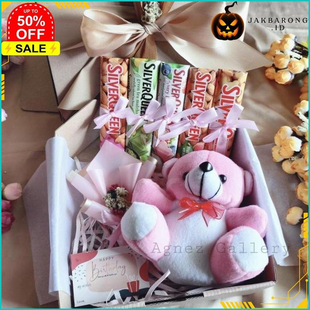 

Hampers Coklat Snack Box / Kado Valentine Ulang Tahun Wisuda Natal / Souvenir Ulang Tahun / Silverqueen Terlaris
