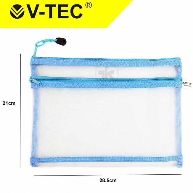 

ZIPPER BAG B5 V-TEC 2 6014 MAP DOMPET TAS DOKUMEN TRANSPARAN KAIN