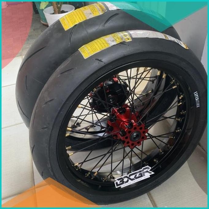 BANSET WHEELSET HONDA CRF 150 L PAKET SULTAN BAN DUNLOP SPORTMAX ALPHA