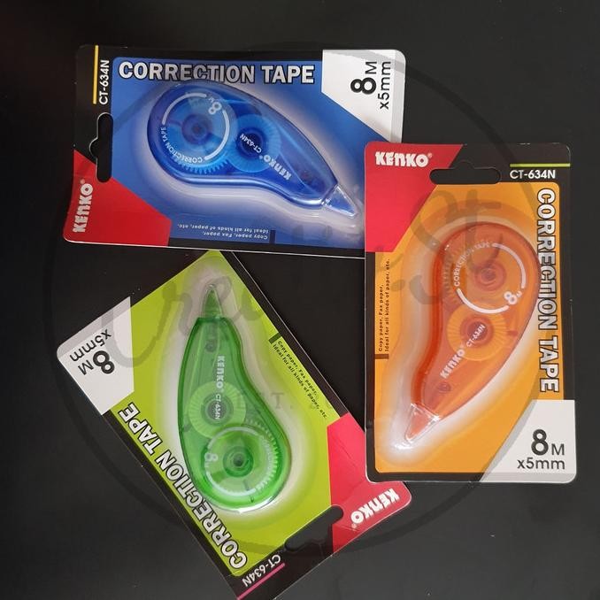 

BEBAS ONGKIR - Tip-ex Kertas / Correction Tape Kenko CT-634N 8 Meter