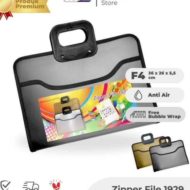

ZIPPER FILE 1929 TOPLA F4: TAS DOKUMEN, LAPTOP, DAN SEKOLAH TAHAN AIR