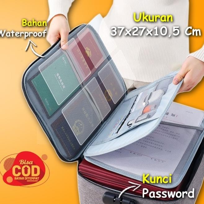 

MAP TAS BERKAS DOKUMEN FILE SERTIFIKAT ANTI AIR JINJING TRAVEL BAG DO