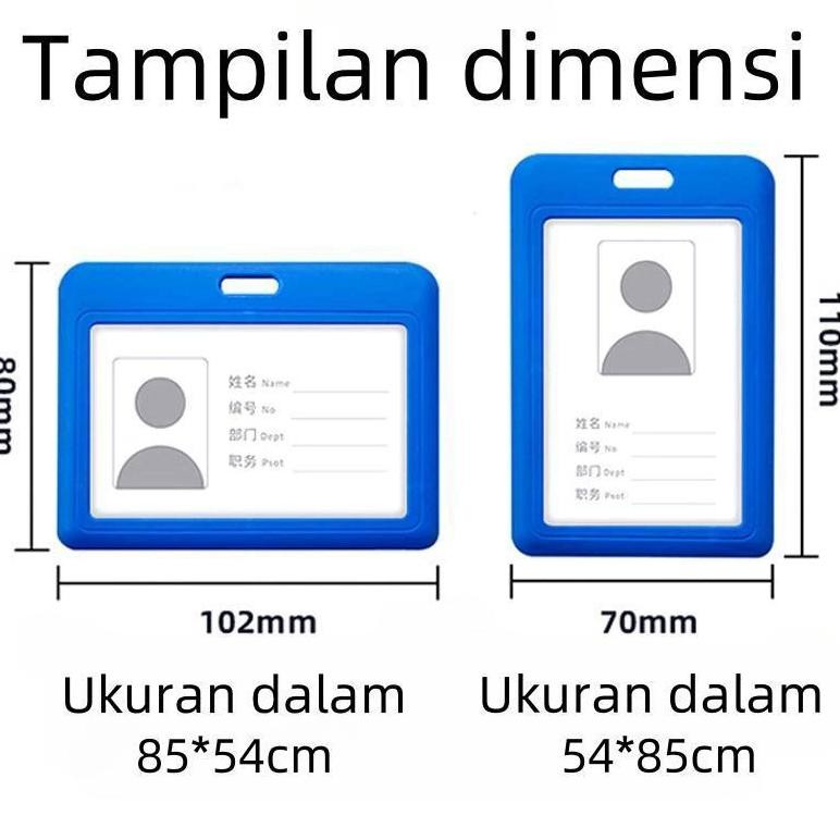 

Name Tag ID Card Holder Gantungan Kartu Nama Atau Panitia Satu Set Tali