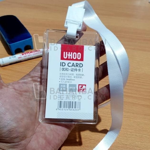 

Card holder Acrylic Transparent Badge ID Card casing Kartu pegawai akrilik UHoo 6024