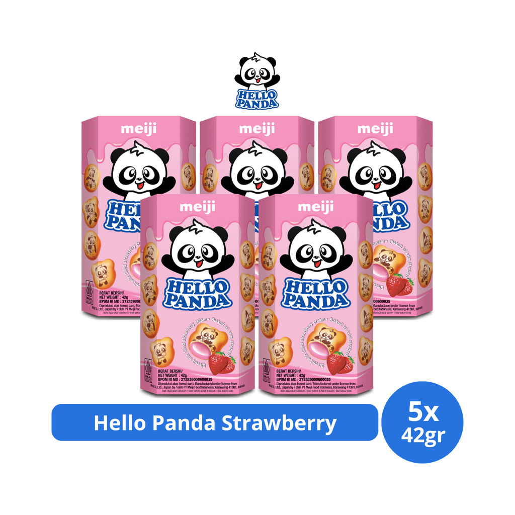 

Hello Panda Strawberry 42gr x 5 pcs