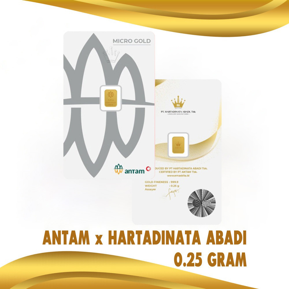 Antam 0.25 gram Micro Gold Logam Mulia LM Emas 0.25 gr Classic Seri