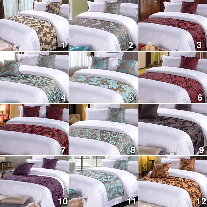 Hotel Bed Runner Bed Scarf Table Runner Jacquard Seprai Syal Perlindungan Nordic Style Bedding Bed T