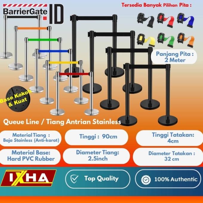 

tiang pembatas tiang antrian stainless pita