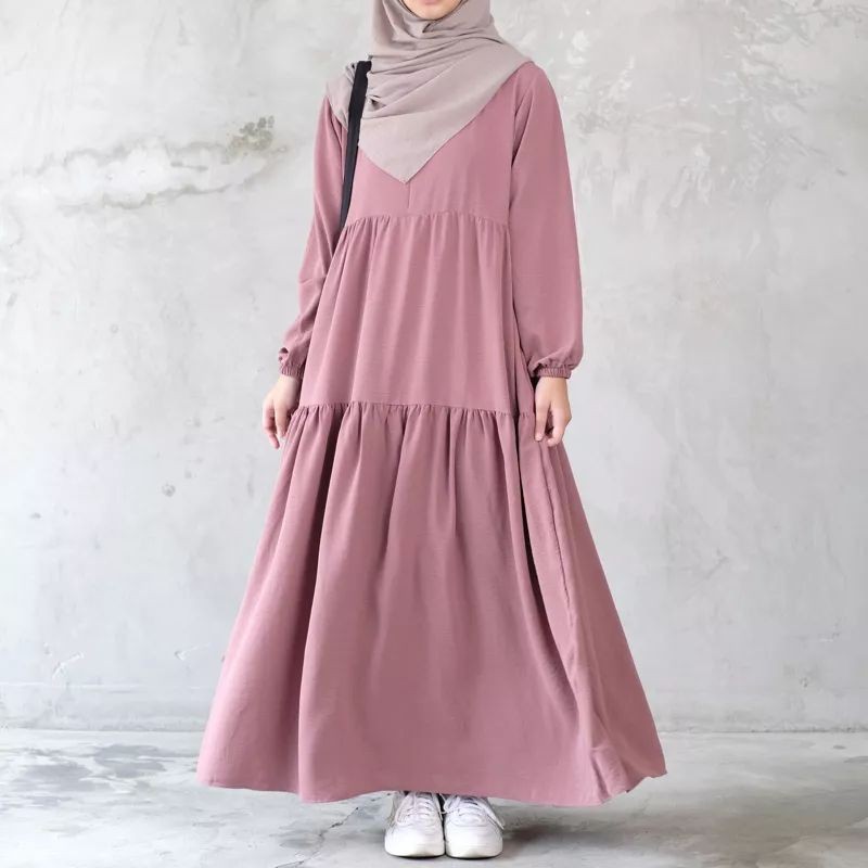 Ghamus Abaya Remaja Jumbo Gamos Anaya Arab Saudi Maxy Abayys Terbaru2025 Abayaa Lebaran Wanita Pakea