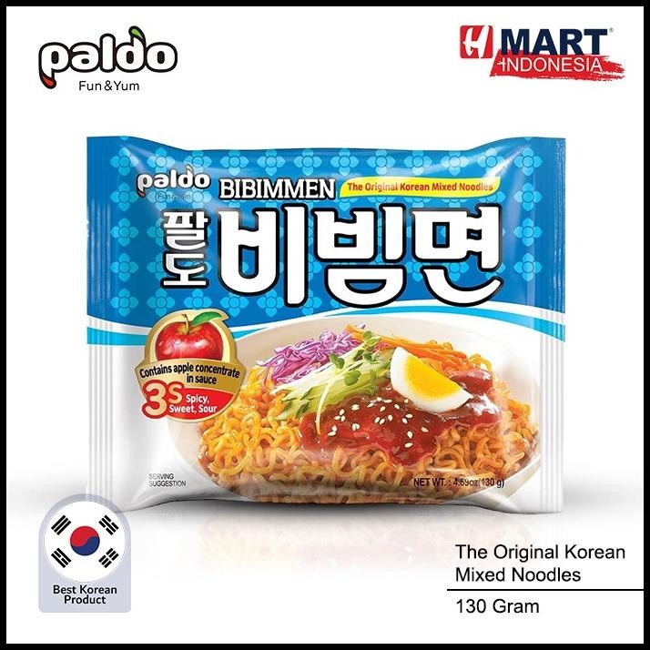 

Paldo Bibimmen Korean Mixed Noodles - Mie Dingin Korea Rasa Apel 130G