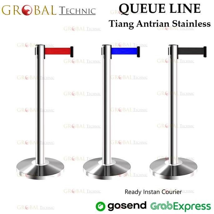 

Standing Barrier Queue Line 2M / Tiang Pembatas Antrian Stainless