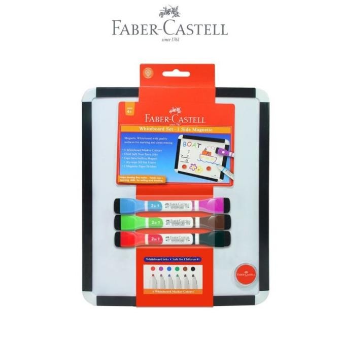 

Faber-Castell Papan Tulis Whiteboard Marker Free Marker Set 3 6 Warna New