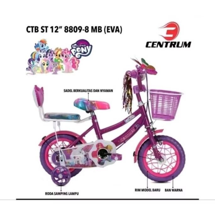 Sepeda mini anak perempuan 12 inch Morison Ban busa usia 3 - 7 tahun