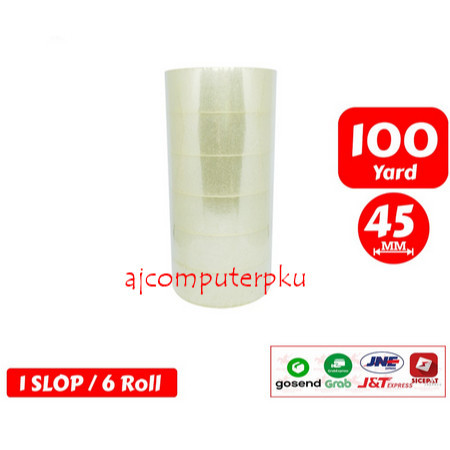 

Lakban OPP Tape / Lakban Bening Tape 100 Yard (1 Slop) Pekanbaru