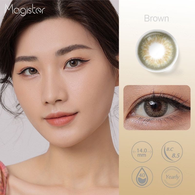 Softlens MAGISTER Mata Normal，abu-abu/hitam Lensa Warna, soflen mata，