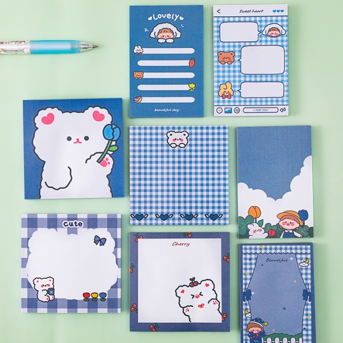 

A333 - Sticky Pad Notes Fancy Kertas Memo Tempel Cute Bear Cartoon