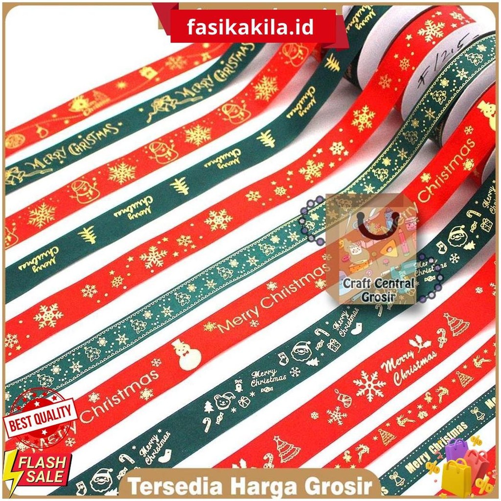 

Pita Natal/ Pita Satin Natal Per Roll 20 Yard Siap Kirim