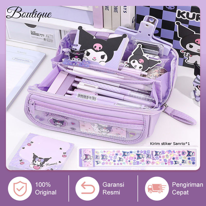 

Boneka Anak Sanrio Tempat Pensil Cinnamoroll Baru Anime My Melody Kuromi Penyimpanan Alat Tulis