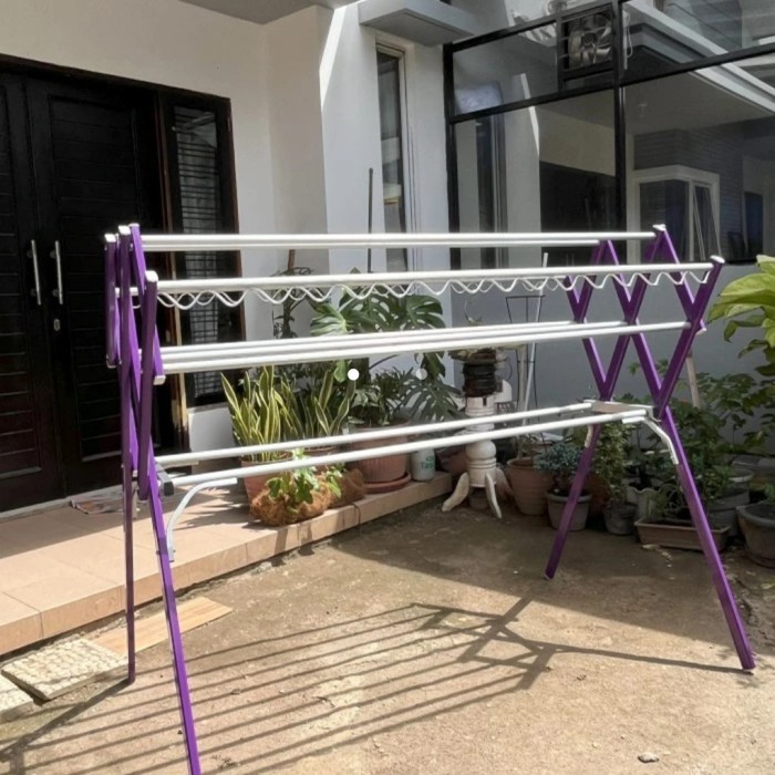 Cuci Gudang Jemuran Pakaian Jemuran Baju Aluminium Super Besar Tebal Kuat