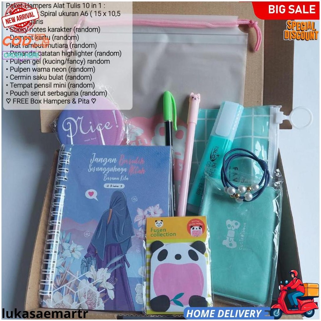 

(10 Pcs/Pack) Paket Alat Tulis 10In1 /Kado Hari Guru/ Alat Tulis Set / Kado Lucu/ Hampers Kado Unik D Termurah