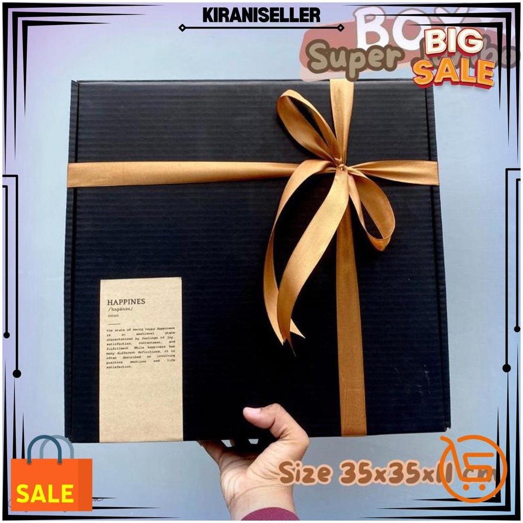 

Hampers Gift Box Paket Kotak Kado Besar Hitam Premium Kardus Set Packaging Lengkap Hadiah Ulang Tahun 35X35X11 Cm 30X20X5 Cm Jumbo Birthday Wisuda Cowok Cewek Ultah Valentine Anniversary Graduation Skripsi Lebaran Wedding Babyborn Hari Guru D Gratis