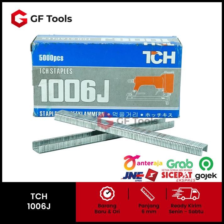 

TERMURAH ISI STAPLES 1006J 6MM TCH PAKU TEMBAK ANGIN U AIR STAPLER NAILER 1022J !