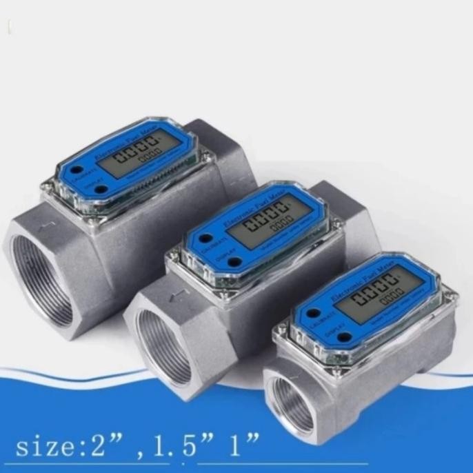 digital flow meter turbine 1 inch Flow meter Solar/Air Digital 1"