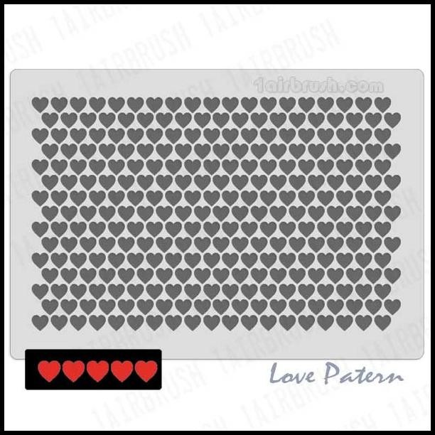 

BEST DEAL STENCIL CETAKAN AIRBRUSH GAMBAR LOVE PATERN !!