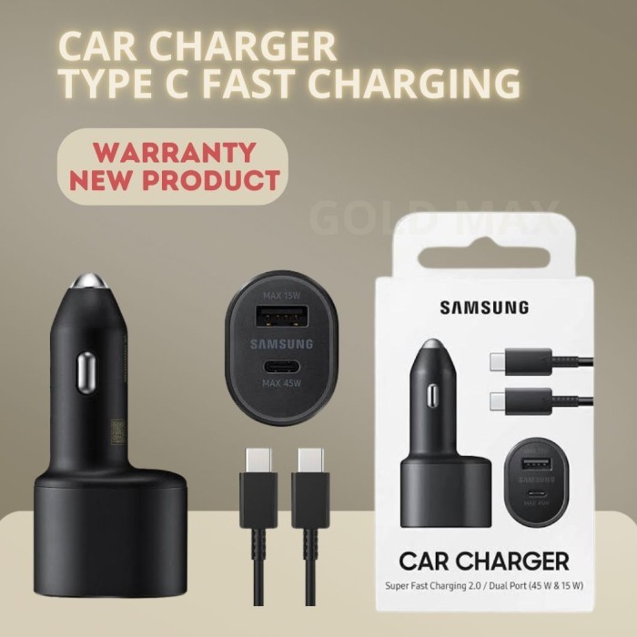 Samsung Car Charger Dual Port Usb To Type C 45W + 15W