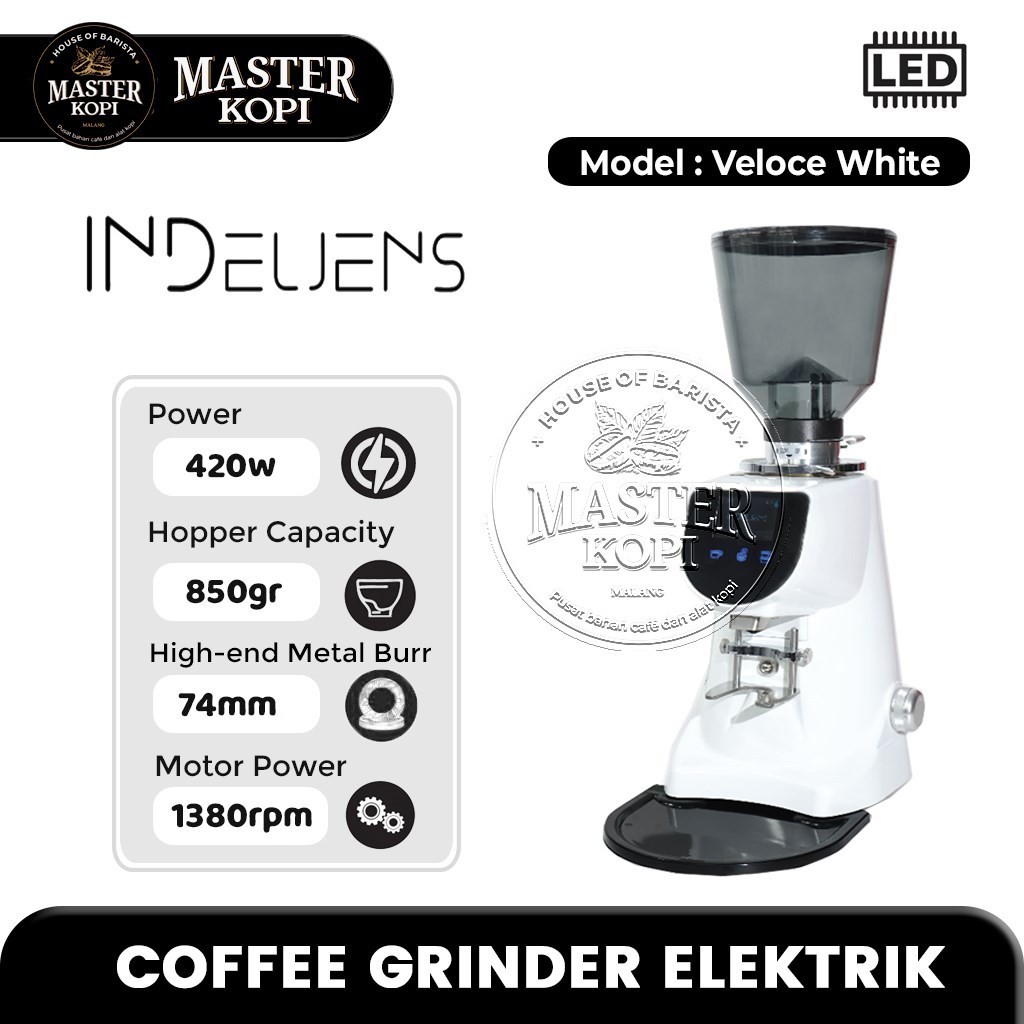 Coffee Grinder Indeljens Digital Veloce Mesin Pengiiling Biji Kopi Espresso