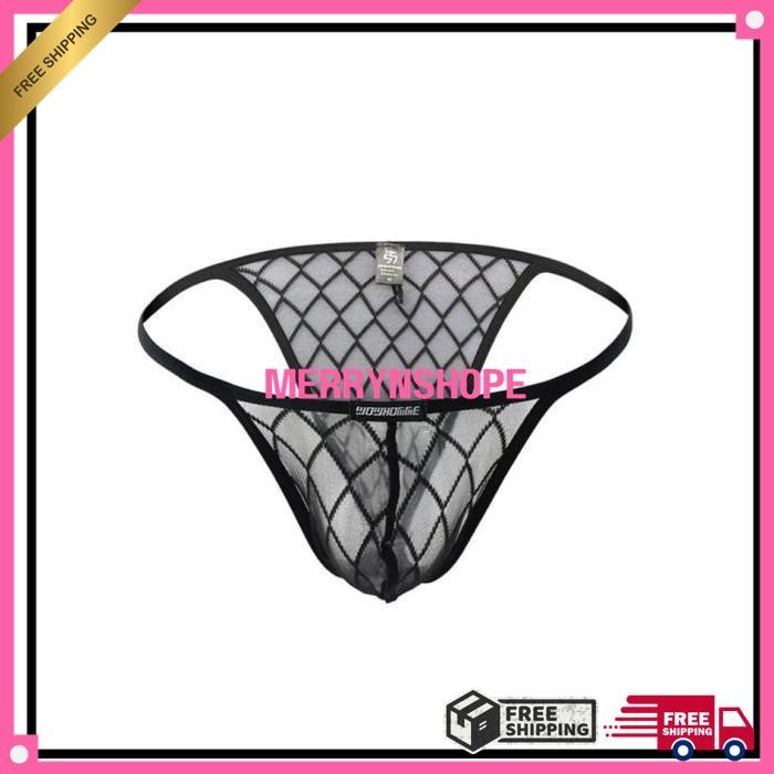 CELANA DALAM PRIA, THONG PRIA TRANSPARAN, TANGA PRIA TRANSPARAN MERRYN SHOP TERHITS
