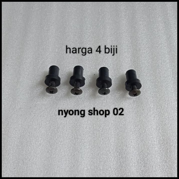 TERMURAH PAKET 4 PCS / ORIGINAL SET BAUT PLUS MUR KARET VISOR NMAX AEROX LEXI !!!!