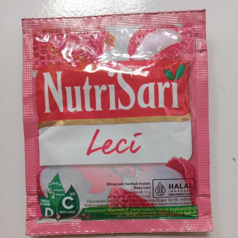 

Nutrisari Leci/Minuman Sachet Nutrisari Rasa Leci 1 renteng