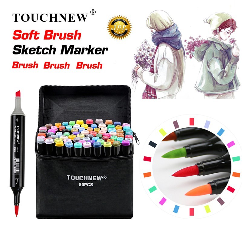 

TouchNew 30/40/60/80 Warna Spidol Kuas Seni Grafis Pena Gambar Spidol Copic |p8PpUZpq|