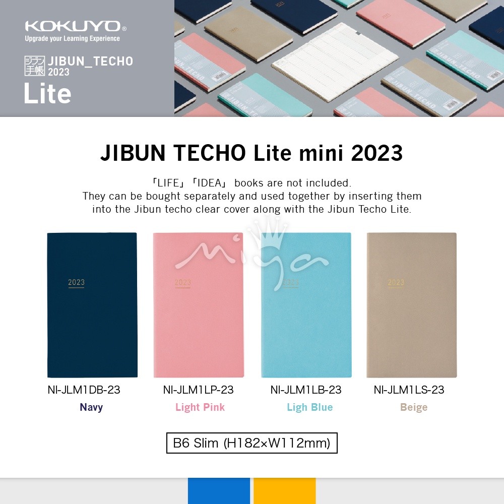 

Kokuyo NI-JLM1-23 Jibun Techo Lite Diary 2023 - Mini B6 Slim |U93fhNqj|